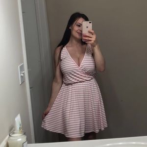 Sleeveless mini fit and flare dress